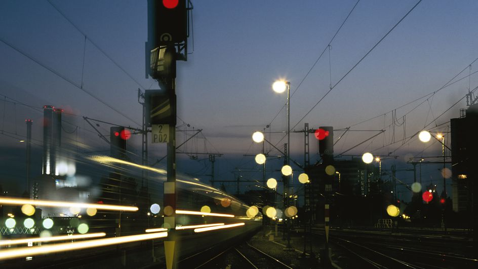 Lichtsignale im Bahnhofsvorfeld Berlin Ostbahnhof