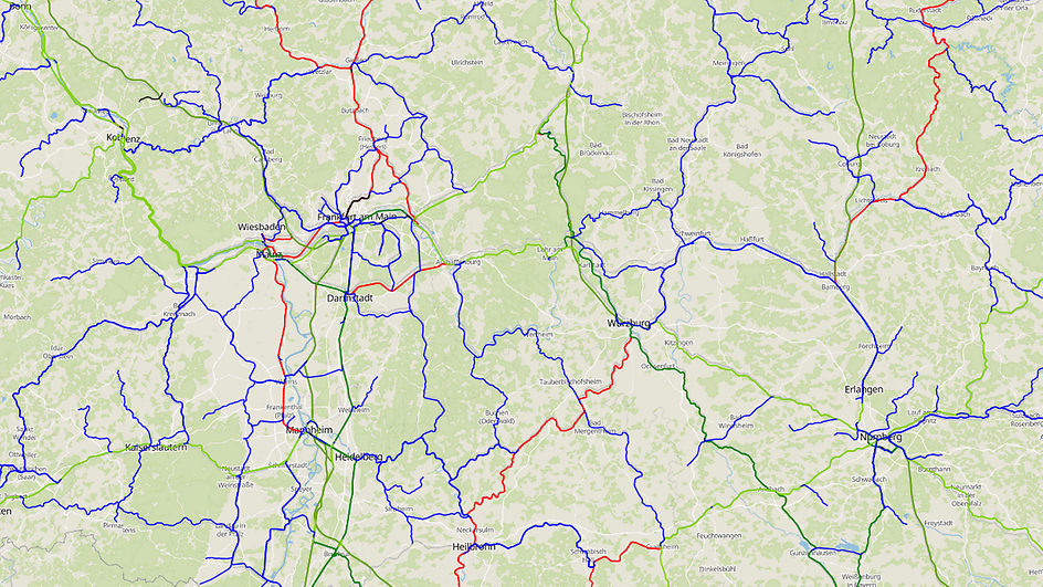 Screenshot aus der interaktiven Karte Infrastrukturregister