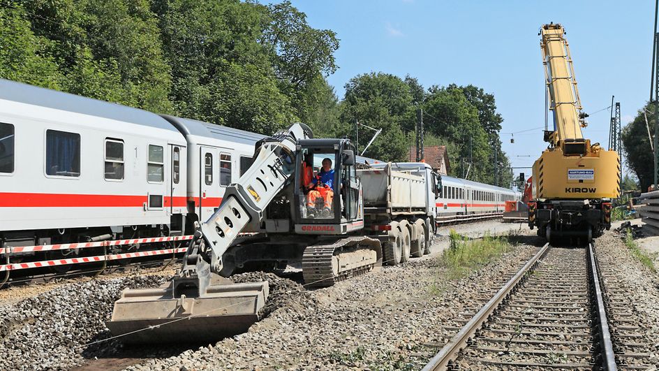 Schwere Technik im Einsatz