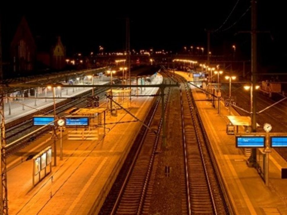 Bahnsteige Gießen vor der LED-Umrüstung