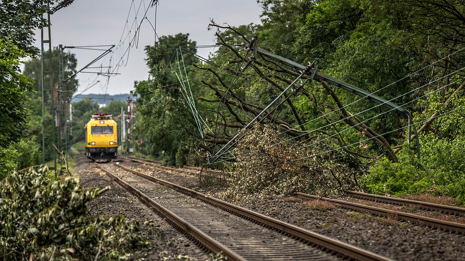 Schäden an den betrieblichen Anlagen durch ein verheerendes Unwetter