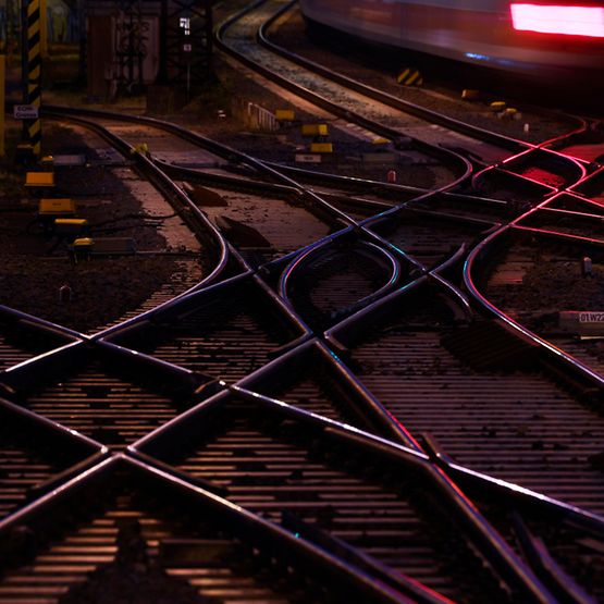 Night view of track area