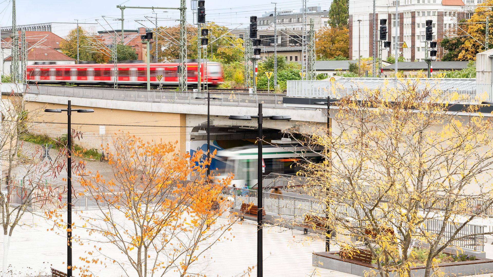 Blick aus der Vogelperspektive auf den Kölner Platz