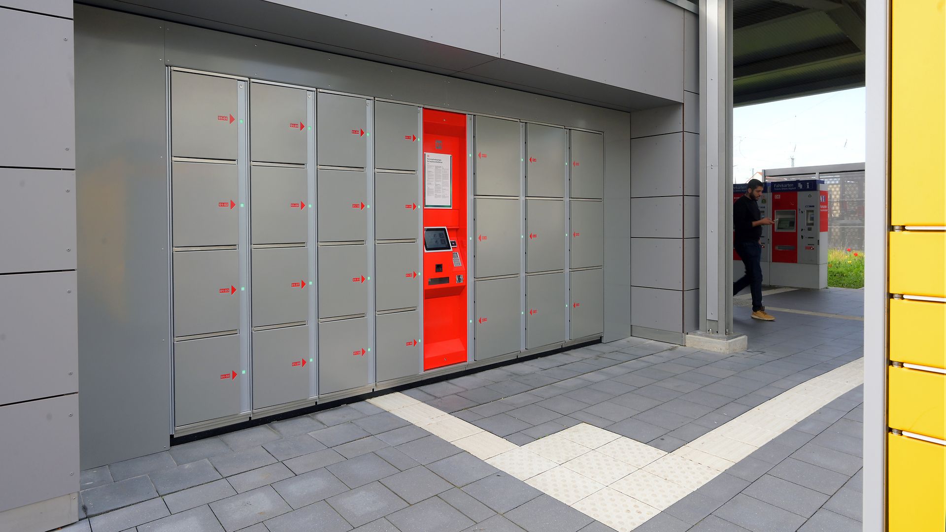 Schließfachanlage am Bahnhof Ansbach